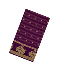 Burgundy Printed Synthetics Dola Saree Zari Stripes & Buttas-BL5278