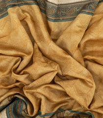 Yellow Woven Chanderi Cotton Saree With Printed Floral Motifs-CC1275