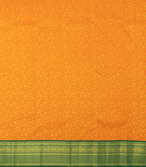 Orange Handloom Korvai Silk Pavadai & Green Blouse -PM2090