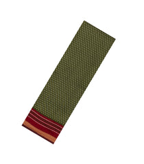 Green Printed Blended Cotton Saree With Zari Border-BL5671