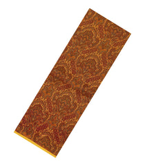 Mustard Printed Silk Saree With Floral Motifs-PS0688