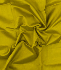 Lime Green Handloom Silk Cotton Saree With Contrast Border-SC4486