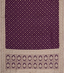 Burugndy Woven Banarasi Khaddi Georgette Silk Saree With Embroidered Border-BE1961