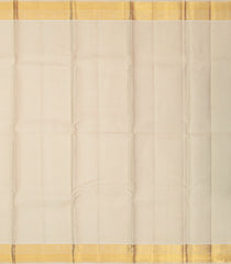 Mustard Handloom Korvai Kanchipuram Silk Saree With Checks-KA12614