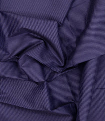 Violet Printed Tussar Silk Saree With Stripes-TU3374