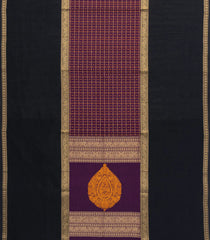 Lilac Handloom Silk Cotton Saree With Checks-SC4280