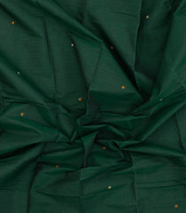Green Handloom Kanchi Cotton Saree With Buttas-CN1904