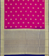 Pink Woven Mysore Silk Saree With Buttas & Contrast Border-MS3466