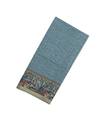 Grey Woven Art Chanderi Saree With Printed Pichwai Motifs