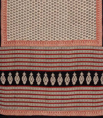 Taupe Printed Jaipur Cotton Saree With Floral Motifs-JC1873