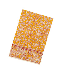 Orange Printed Kalamkari Cotton Saree-KAL1256