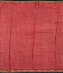 Black Woven Tussar Silk Saree With Stripes & Printed Floral Motifs-TU3116