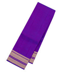 Purple Woven Pure Silk Saree With Zari Border-EC2588