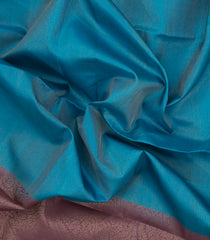 Sky Blue Handloom Soft Silk Saree With Contrast Floral Border-SO4602