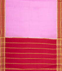 Baby Pink Woven Mysore Silk Saree With Contrast Border-MS3851