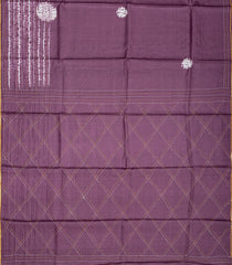 Lilac Handloom Tussar Silk Saree With Printed Tie & Dye Motifs-TU2793