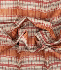 Multicolour Printed Tussar Silk Saree With Checks-TU3684