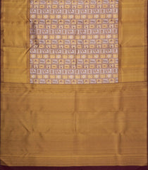 Gold Handloom Tissue Kanchipuram Silk Saree With Postal Stamp Motifs-KA16696