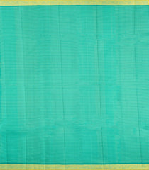 Turquoise Handloom Kanchipuram Silk Saree With Stripes & Buttas-KA15952