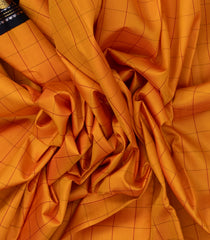 Mango Yellow Handloom Korvai Kanchipuram Silk Saree With Ganga Jamuna Border - KA14620