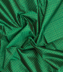 Sea Green Handloom Silk Cotton Saree With Checks & Buttas-SC4745