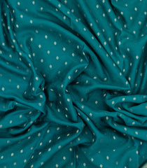 Cyan Woven Mysore Silk Saree With Floral Motifs-MS3403