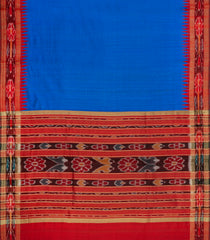 Blue Woven Dupion Silk Saree With Tie & Dye Border-DS0638