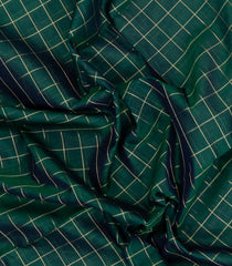 Sea Green Handloom Silk Cotton Saree With Zari Checks-SC4312