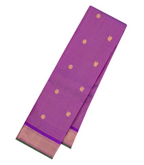 Purple Handloom Kanchipuram Silk Saree With Vairaoosi & Buttas-KA15517