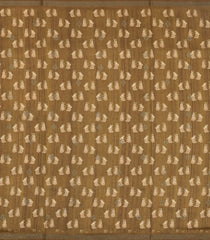 Oil Mustard Printed Synthetic Tussar Saree With Pichwai Motifs-BL5381