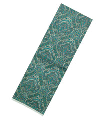 Shadow Green Printed Silk Saree With Floral Motifs-PS0686
