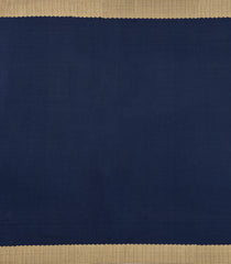 Navy Blue Woven Mysore Silk Saree With Peacock Vine Motifs-MS3306
