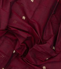 Maroon Handloom Kanchi Cotton Saree With Buttas-KC1773