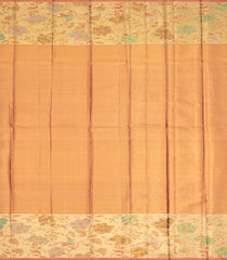 Cardamom Green Handloom Tissue Kanchipuram Silk Saree With Dotted Floral Motifs