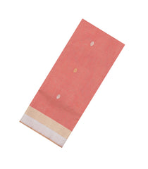 Peach Handloom Maheswari Silk Cotton Saree With Buttas-SC4137