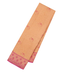 Peach Handloom Kanchipuram Silk Saree With Meena Annam Motifs-KA14751