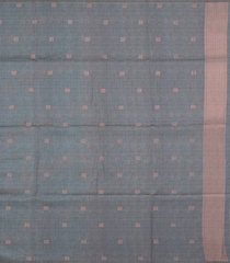 Aquamarine Woven Art Dupion Saree With Leaf Motifs & Contrast Pallu-BL4942