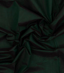 Bottle Green Handloom Kanchi Cotton Saree With Silk Border-KC1824