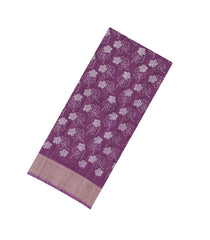 Burgundy Printed Art Dola Silk Saree With Zari Border-BL5788