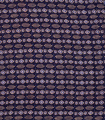 Indigo Printed Jaipur Cotton Saree With Floral Motifs-JC1519