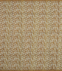 Mustard Printed Synthetic Tussar Silk Saree With Zari Checks & Motifs-SY0380