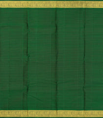 Green Handloom Kanchipuram Silk Saree With Zari Stripes-KA15300