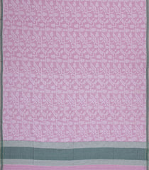 Bubblegum Pink Handloom Bengal Cotton Saree With FloralJaal motifs-BG1799