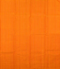 White & Orange Handloom Half & Half Kanchipuram Silk Saree With Buttas-KA14761