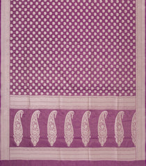 Lilac Handloom Banarasi Tissue Silk Saree With Floral Motifs-BE1831