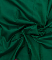 Dark Green Handloom Korvai Kanchipuram Silk Saree With Pink Border-KA15721