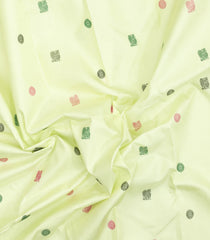 Light Green Handloom Korvai Kanchipuram Silk Saree With Silk Buttas-KA15900