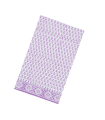 Lavender Printed Jaipur Cotton Saree With Floral Motifs-JC1669