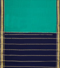 Sea Green Woven Mysore Silk Saree With Contrast Zari Border-MS3579
