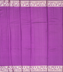 Purple Woven Dupion Silk Saree With Floral Motifs-DS0502